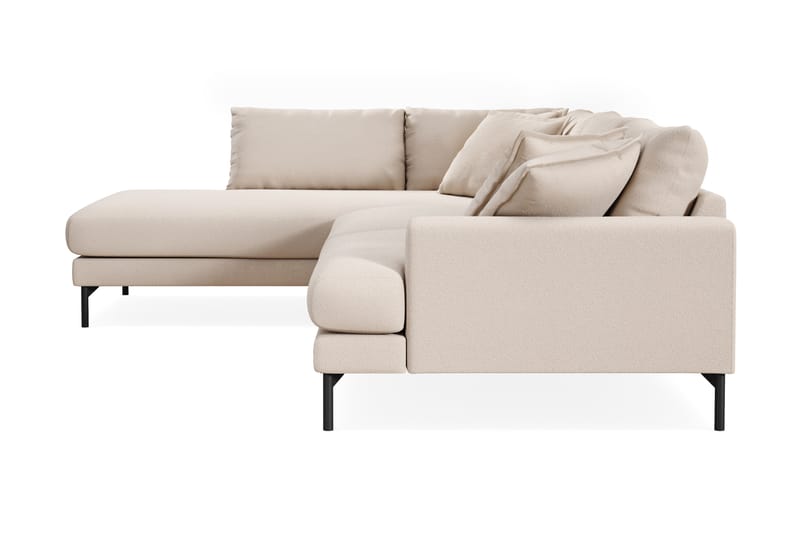Menard Premium 5-seters Venstrevendt L-formet Dyp Sjeselongsofa i Bouclé - Lys Beige - Møbler - Sofaer - Sofa med chaiselong