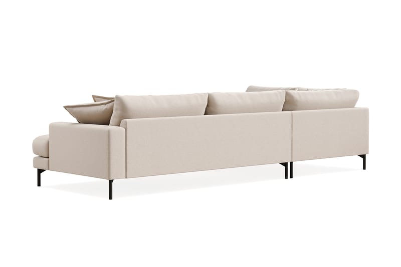 Menard Premium 5-seters Venstrevendt L-formet Dyp Sjeselongsofa i Bouclé - Lys Beige - Møbler - Sofaer - Sofa med chaiselong