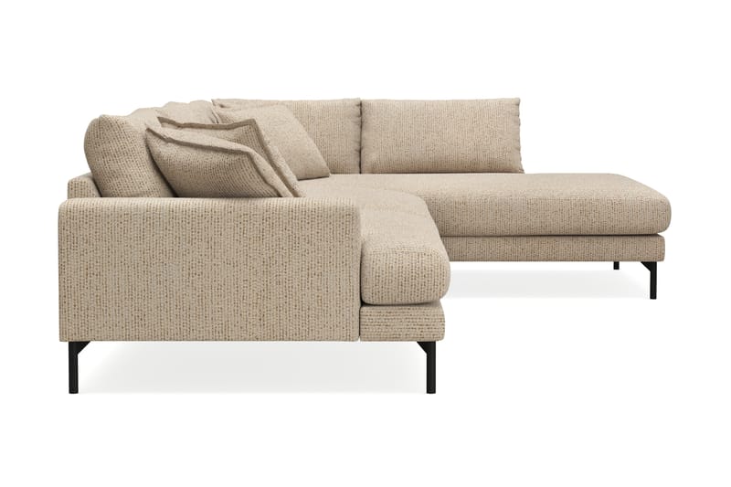 Menard Premium 5-seters Høyrevendt L-formet Dyp Sjeselongsofa i Chenille - Beige - Møbler - Sofaer - Sofa med chaiselong