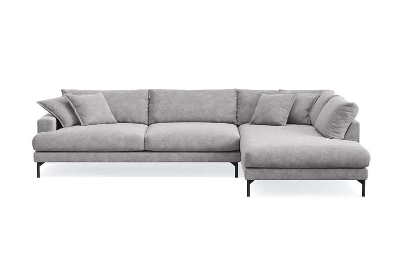 Menard Premium 5-personers højrevendt L-formet dyb chaiselongsofa i chenille - Grå - Møbler - Sofaer - Sofa med chaiselong
