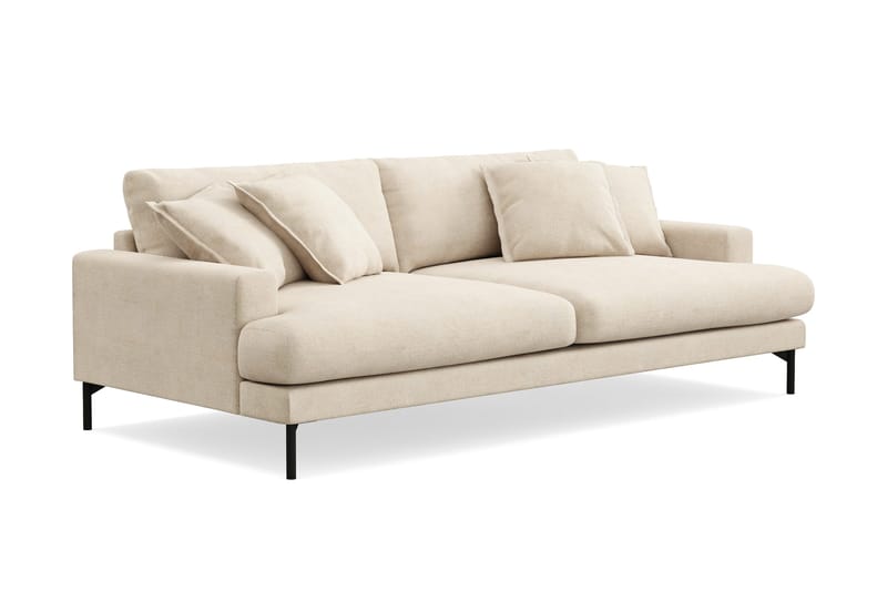 Menard Premium 4-personers dyb sofa i chenille - Beige - Møbler - Sofaer - 4 personers sofa