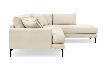Menard Premium 5-personers højrevendt L-formet dyb chaiselongsofa i chenille - Beige - Møbler - Sofaer - Sofa med chaiselong