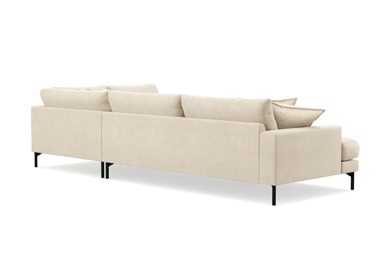 Menard Premium 5-personers højrevendt L-formet dyb chaiselongsofa i chenille - Beige - Møbler - Sofaer - Sofa med chaiselong