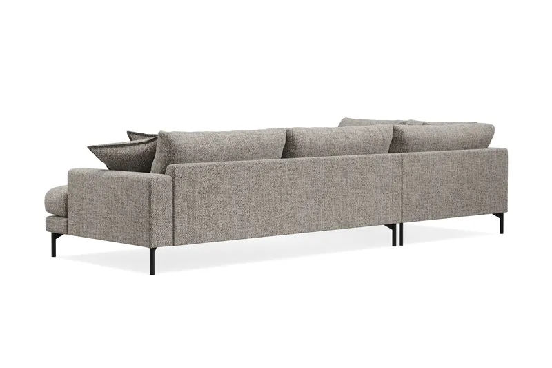 Menard Premium 5-seters Venstrevendt L-formet Dyp Sjeselongsofa i Chenille - Grå - Møbler - Sofaer - Sofa med chaiselong