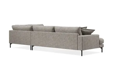 Menard Premium 5-personers højrevendt L-formet dyb chaiselongsofa i chenille - Grå - Møbler - Sofaer - Sofa med chaiselong
