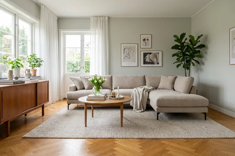 Menard Premium 5-personers højrevendt L-formet dyb chaiselongsofa i stof - Brun - Møbler - Sofaer - Sofa med chaiselong