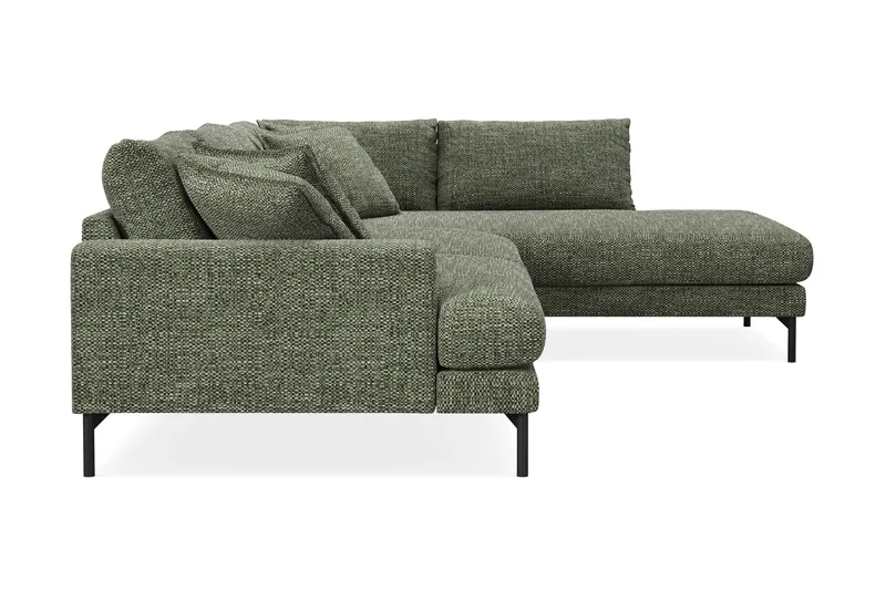 Menard Premium 5-personers højrevendt L-formet dyb chaiselongsofa i chenille - Grøn - Møbler - Sofaer - Sofa med chaiselong