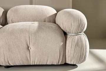 Mika 2-personers Boblet Sofa i Stof - Beige - Møbler - Sofaer - 2 personers sofa