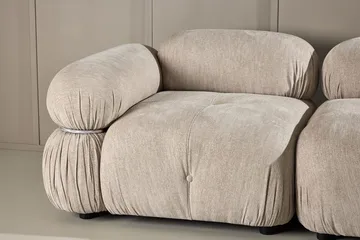 Mika 2-personers Boblet Sofa i Stof - Beige - Møbler - Sofaer - 2 personers sofa