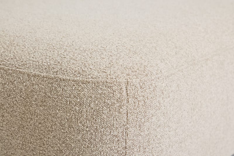 Milano 5-personers Afrundet Højrevendt L-sofa med Lav Ryg i Beige Boucle - Møbler - Sofaer - Sofa med chaiselong