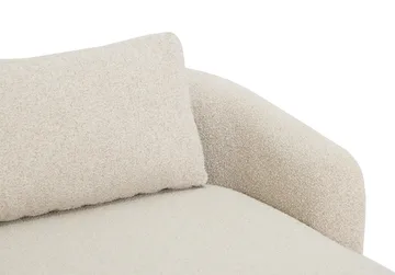 Milano 5-personers Afrundet Højrevendt L-sofa med Lav Ryg i Beige Bouclé - Beige - Møbler - Sofaer - Sofa med chaiselong