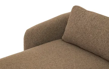 Milano 5-personers Afrundet Venstrevendt L-sofa med Lav Ryg i Brun Bouclé - Brun - Møbler - Sofaer - Sofa med chaiselong