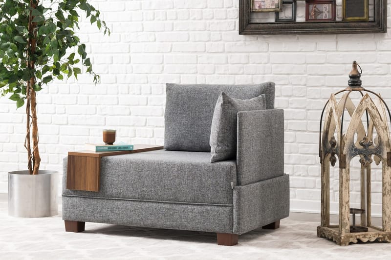 Algeria lænestol Højre - Grå - Møbler - Sofaer - Modulsofaer - Andre moduler til modulsofa