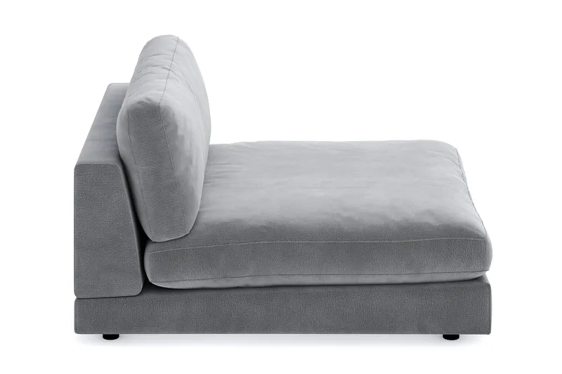 Arken 1-personers Divanmodul i Fløjl - Lysegrå - Møbler - Sofaer - Modulsofaer - Andre moduler til modulsofa