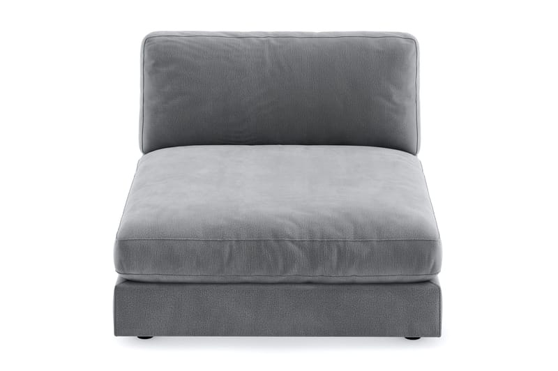 Arken 1-personers Divanmodul i Fløjl - Lysegrå - Møbler - Sofaer - Modulsofaer - Andre moduler til modulsofa