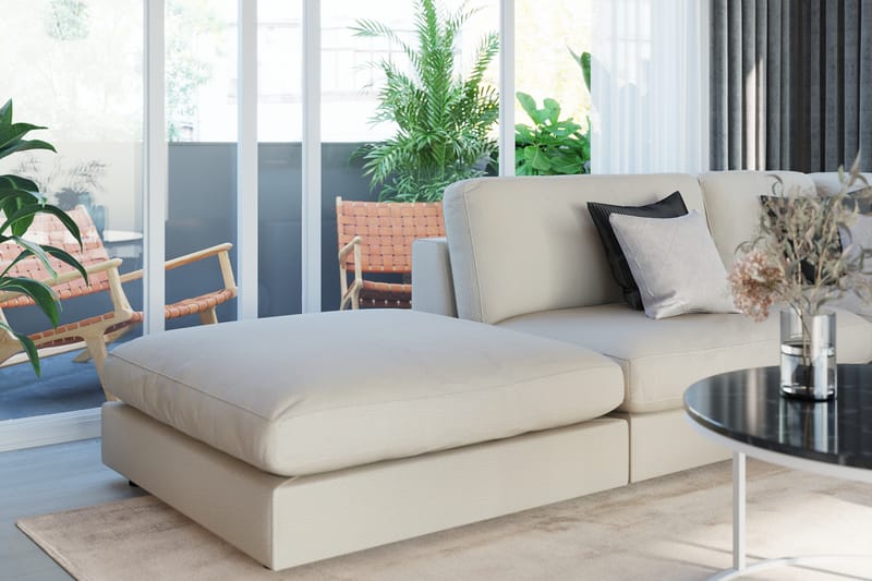 Arken 1-personers Divanmodul i Stof - Beige - Møbler - Sofaer - Modulsofaer - Andre moduler til modulsofa