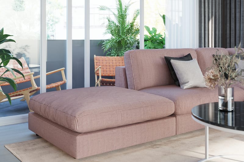 Arken 1-personers Divanmodul i Manchester - Rosa - Møbler - Sofaer - Modulsofaer - Andre moduler til modulsofa