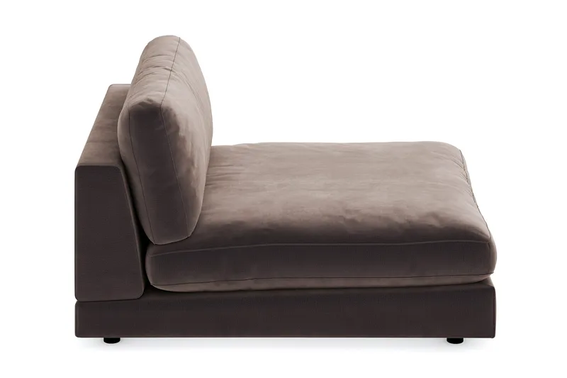 Arken 1-personers Divanmodul i Fløjl - Brun - Møbler - Sofaer - Modulsofaer - Andre moduler til modulsofa