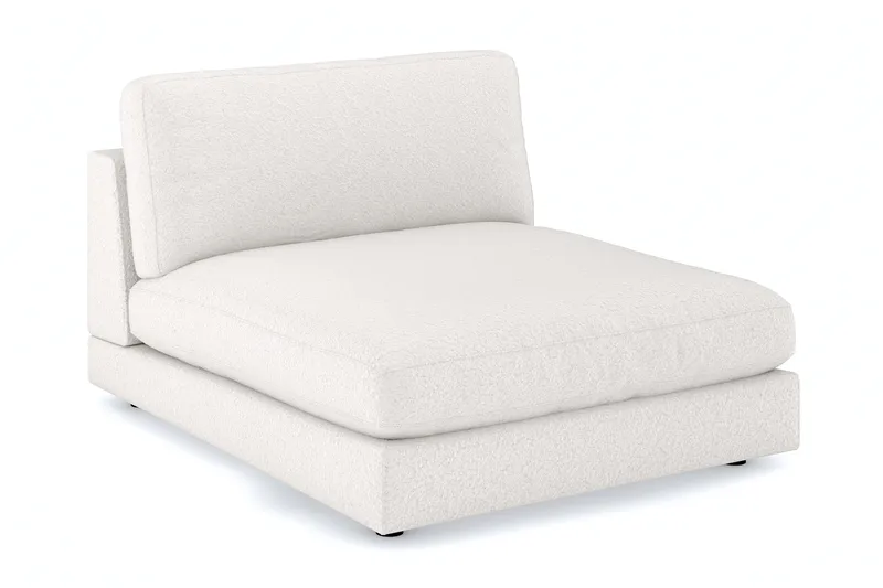 Arken 1-personers Divanmodul i Bouclé, Hvid