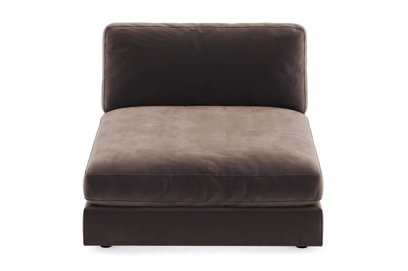 Arken 1-personers Divanmodul i Fløjl - Brun - Møbler - Sofaer - Modulsofaer - Andre moduler til modulsofa