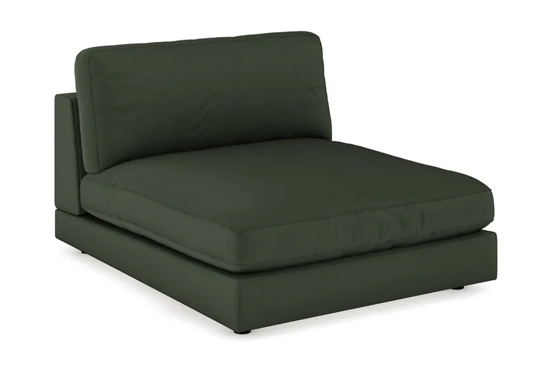 Arken 1-personers Divanmodul i Manchester, Mørkegrøn