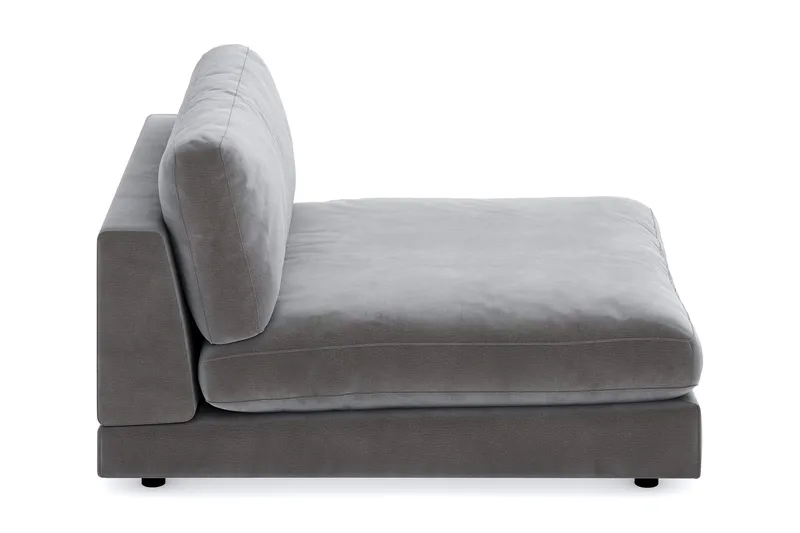 Arken 1-personers Divanmodul i Fløjl - Mørkegrå - Møbler - Sofaer - Modulsofaer - Andre moduler til modulsofa