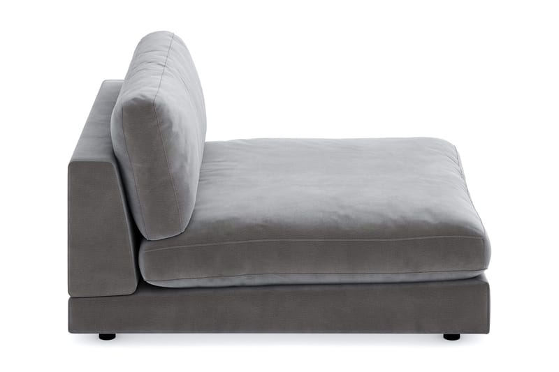 Arken 1-personers Divanmodul i Fløjl - Mørkegrå - Møbler - Sofaer - Modulsofaer - Andre moduler til modulsofa