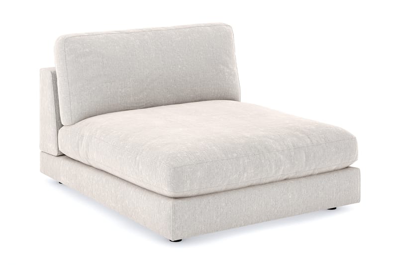 Arken 1-personers Divanmodul i Fløjl, Cremehvid