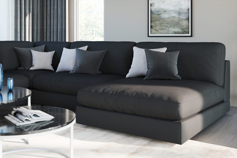 Arken Chaiselong - Sort Linned - Møbler - Sofaer - Modulsofaer - Andre moduler til modulsofa