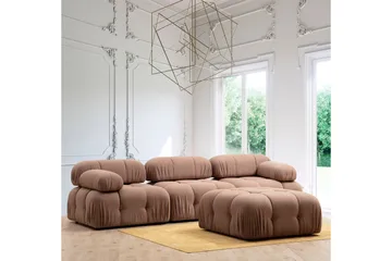 Belgin Fodskammelmodul 95 cm - Brun - Møbler - Sofaer - Modulsofaer - Andre moduler til modulsofa