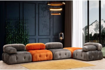 Belgin Fodskammelmodul 95 cm - Orange - Møbler - Sofaer - Modulsofaer - Andre moduler til modulsofa