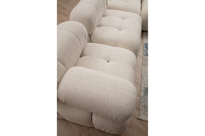 Belgin Højremodul 95 cm - Cream - Møbler - Sofaer - Modulsofaer - Andre moduler til modulsofa
