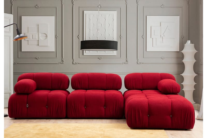 Belgin Venstremodul 95 cm - Rød - Møbler - Sofaer - Modulsofaer - Andre moduler til modulsofa