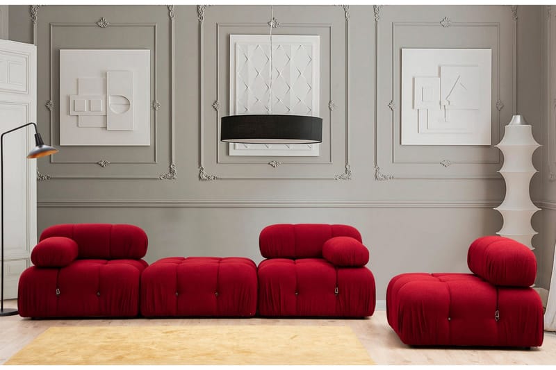 Belgin Venstremodul 95 cm - Rød - Møbler - Sofaer - Modulsofaer - Andre moduler til modulsofa