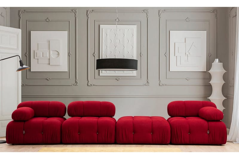 Belgin Venstremodul 95 cm - Rød - Møbler - Sofaer - Modulsofaer - Andre moduler til modulsofa