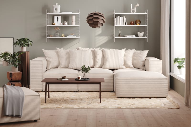 Cubo 1-personers Højremodul i Manchester 108 cm bred - Beige - Møbler - Sofaer - Modulsofaer - Andre moduler til modulsofa