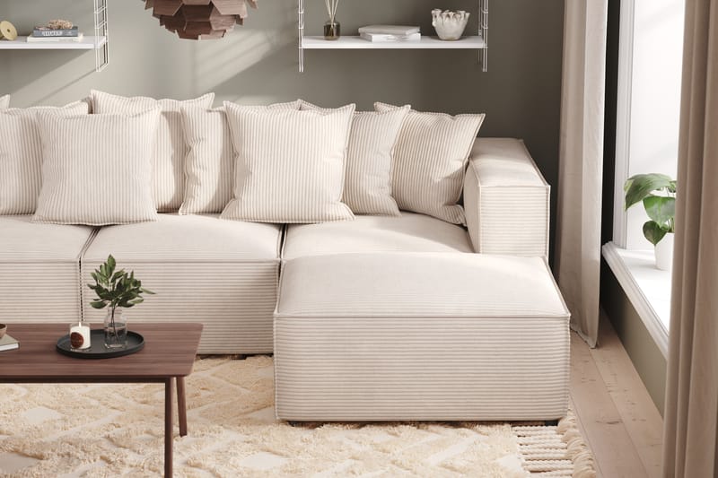 Cubo 1-personers Højremodul i Manchester 108 cm bred - Beige - Møbler - Sofaer - Modulsofaer - Andre moduler til modulsofa