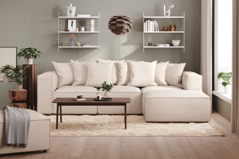 Cubo 1-personers Højremodul i Stof 108 cm bred - Beige - Møbler - Sofaer - Modulsofaer - Andre moduler til modulsofa