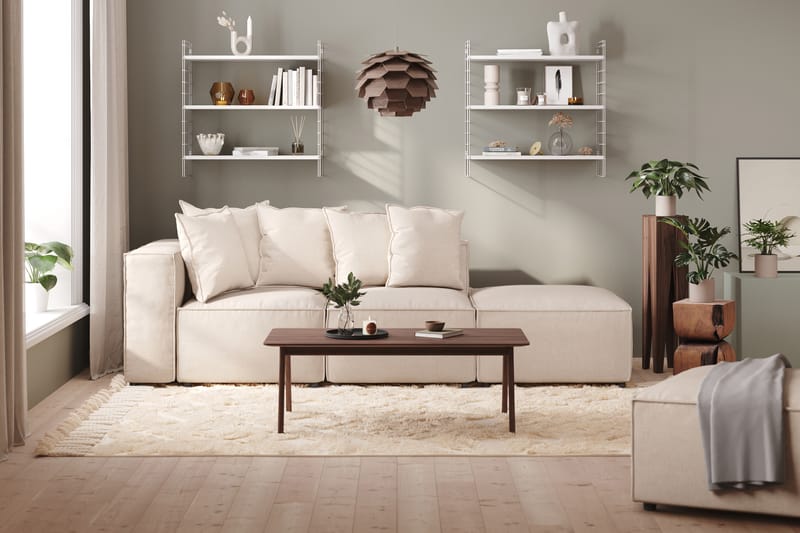 Cubo 1-personers Venstremodul i Stof 108 cm bred - Beige - Møbler - Sofaer - Modulsofaer - Andre moduler til modulsofa