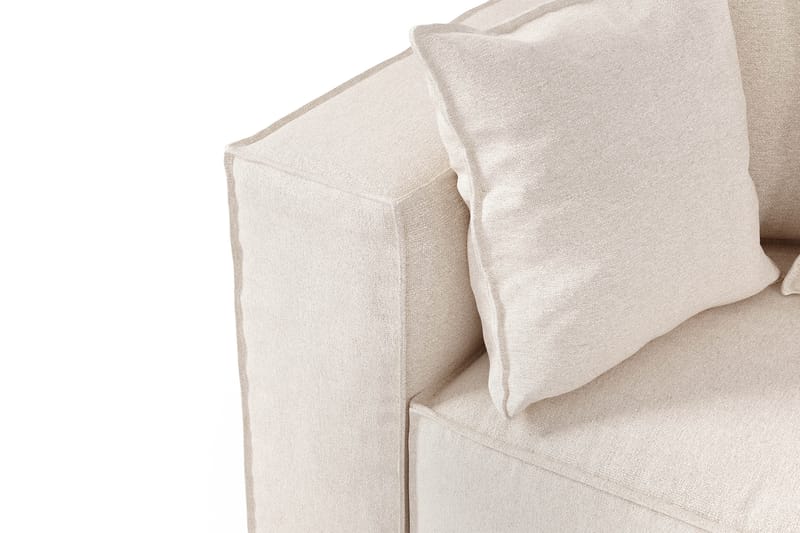 Cubo 1-personers Venstremodul i Stof 108 cm bred - Beige - Møbler - Sofaer - Modulsofaer - Andre moduler til modulsofa