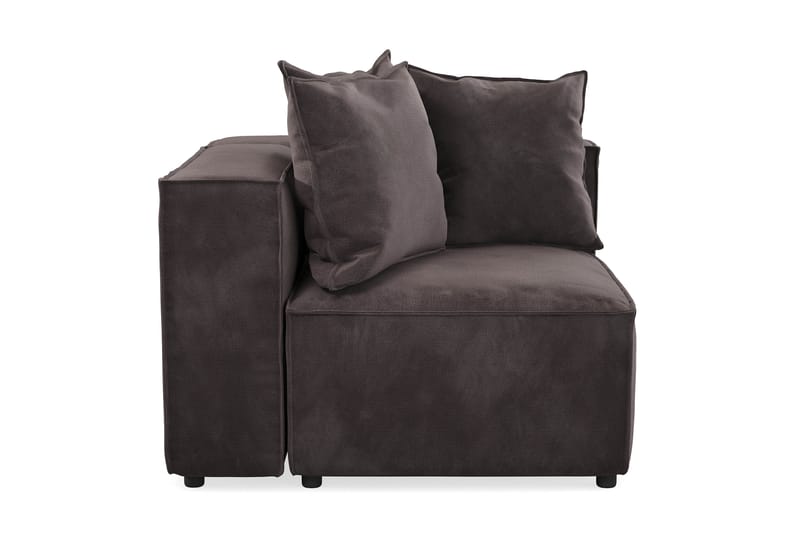 Cubo 1-personers Højremodul i Fløjl 108 cm bred - Mørkegrå - Møbler - Sofaer - Modulsofaer - Andre moduler til modulsofa