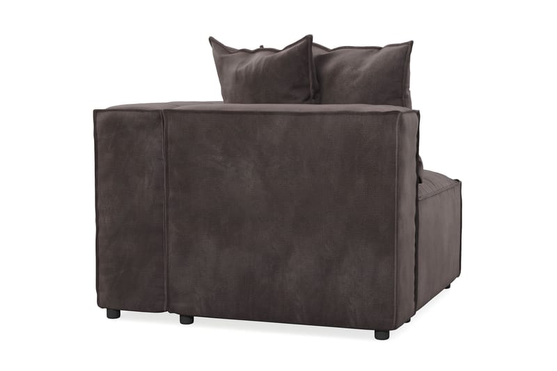 Cubo 1-personers Højremodul i Fløjl 108 cm bred - Mørkegrå - Møbler - Sofaer - Modulsofaer - Andre moduler til modulsofa