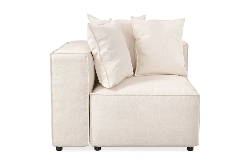 Cubo 1-personers Venstremodul i Stof 108 cm bred - Beige - Møbler - Sofaer - Modulsofaer - Andre moduler til modulsofa