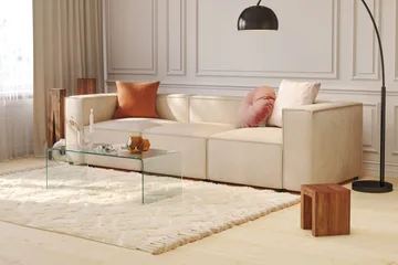 Cubo 1-personers Højremodul i Manchester 108 cm bred - Beige - Møbler - Sofaer - Modulsofaer - Andre moduler til modulsofa