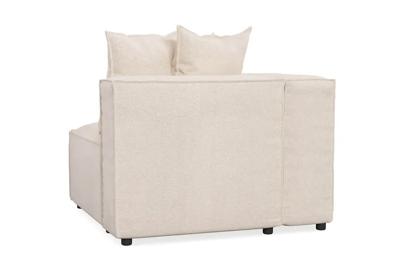 Cubo 1-personers Venstremodul i Stof 108 cm bred - Beige - Møbler - Sofaer - Modulsofaer - Andre moduler til modulsofa