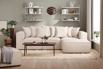 Cubo 1-personers Højremodul i Stof 108 cm bred - Beige - Møbler - Sofaer - Modulsofaer - Andre moduler til modulsofa