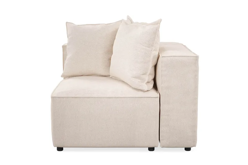 Cubo 1-personers Venstremodul i Stof 108 cm bred - Beige - Møbler - Sofaer - Modulsofaer - Andre moduler til modulsofa