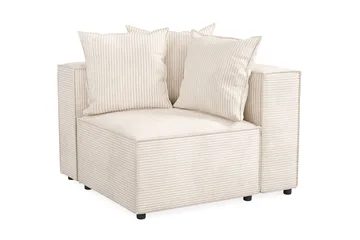 Cubo 1-personers Højremodul i Manchester 108 cm bred - Beige - Møbler - Sofaer - Modulsofaer - Andre moduler til modulsofa
