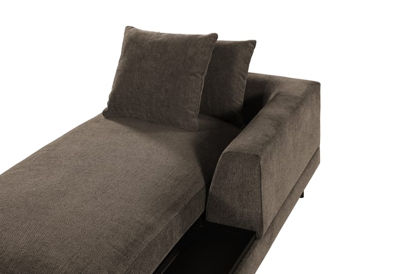 Karridale Chaiselongmodul 92,5 cm Højre - Brun - Møbler - Sofaer - Modulsofaer - Andre moduler til modulsofa