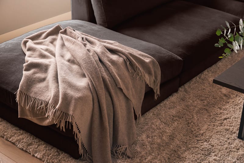 Noha Fodskammel Fløjl - Grå - Møbler - Sofaer - Modulsofaer - Andre moduler til modulsofa